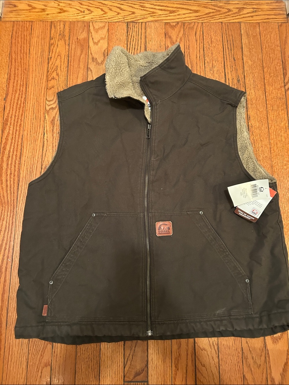 Sorel Brown Sherpa-Lined Men's Work Vest